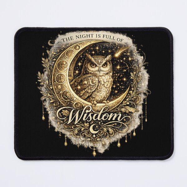 Item preview, The Night Is Full of Wisdom | Celestial Owl Moon Art designed and sold by 'VARI'.