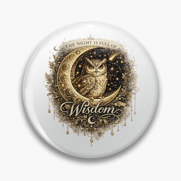 Item preview, The Night Is Full of Wisdom | Celestial Owl Moon Art designed and sold by 'VARI'.