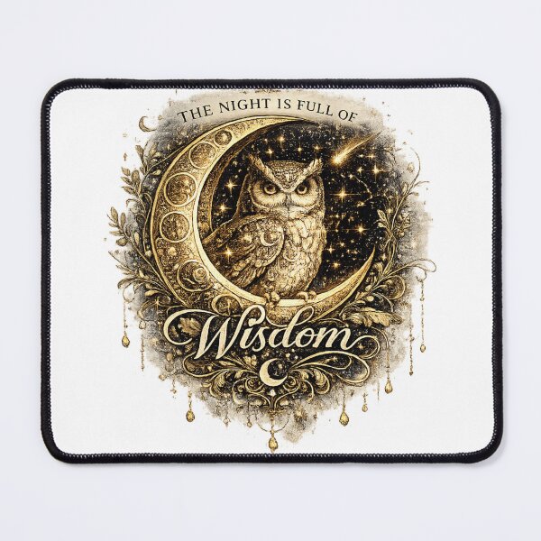 Item preview, The Night Is Full of Wisdom | Celestial Owl Moon Art designed and sold by 'VARI'.
