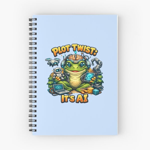 Item preview, Plot Twist It’s AI Funny Tech Frog designed and sold by My Dream Nook.