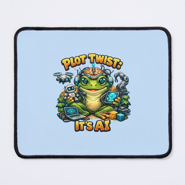 Item preview, Plot Twist It’s AI Funny Tech Frog designed and sold by My Dream Nook.