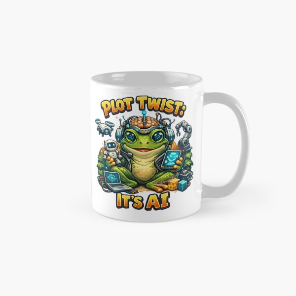 Item preview, Plot Twist It’s AI Funny Tech Frog designed and sold by My Dream Nook.