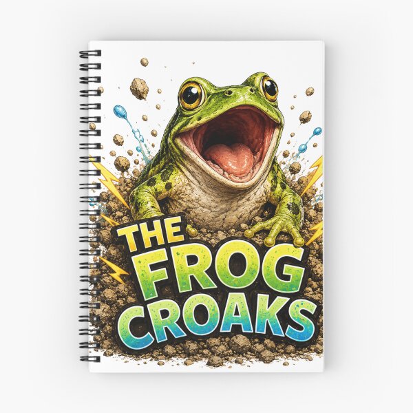 Item preview, The Frog Croaks – Funny Colorful Frog Illustration designed and sold by CMA Design Studio.