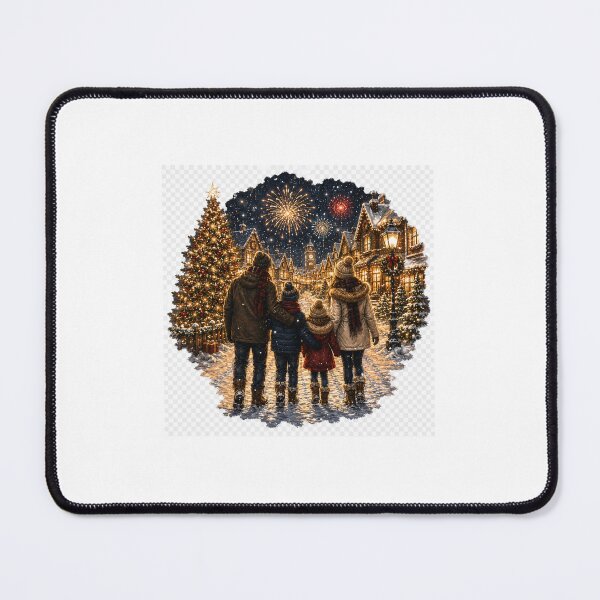 Item preview, Cozy Winter Family by the Fireplace Christmas Design designed and sold by NestDesigns01.