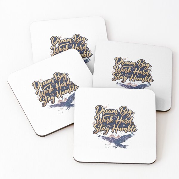 Item preview, Dream Big Work Hard Stay Humble Calligraphy Bird Illustration designed and sold by Exquisite Design Studio „Paculówka”.