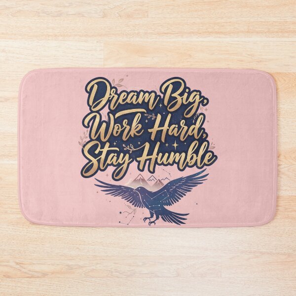 Item preview, Dream Big Work Hard Stay Humble Calligraphy Bird Illustration designed and sold by Exquisite Design Studio „Paculówka”.