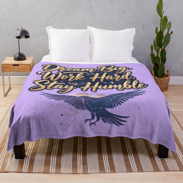 Item preview, Dream Big Work Hard Stay Humble Calligraphy Bird Illustration designed and sold by Exquisite Design Studio „Paculówka”.