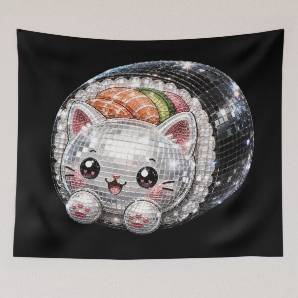 Item preview, Mochi Neko Diamond Sushi Roll designed and sold by soul-so-happy.