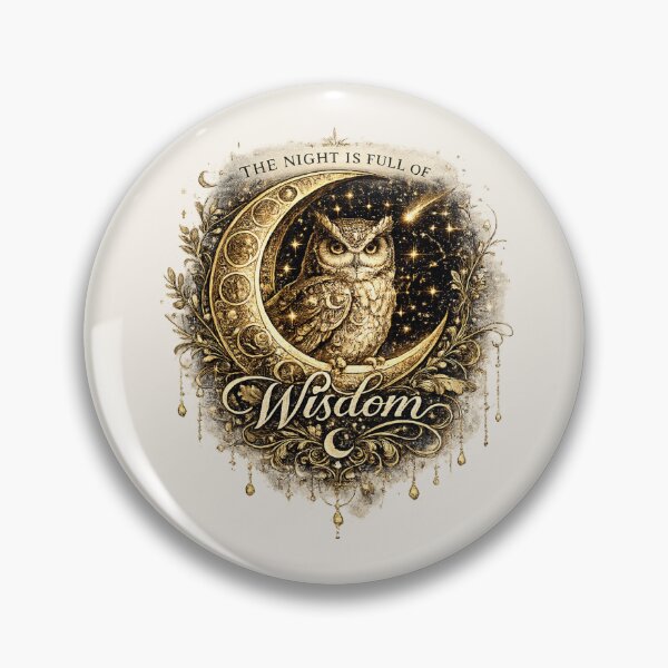 Item preview, The Night Is Full of Wisdom | Celestial Owl Moon Art designed and sold by 'VARI'.