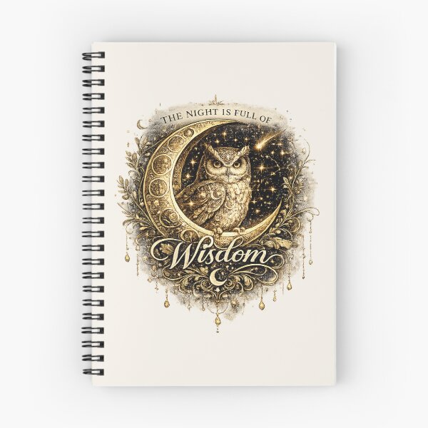 Item preview, The Night Is Full of Wisdom | Celestial Owl Moon Art designed and sold by 'VARI'.