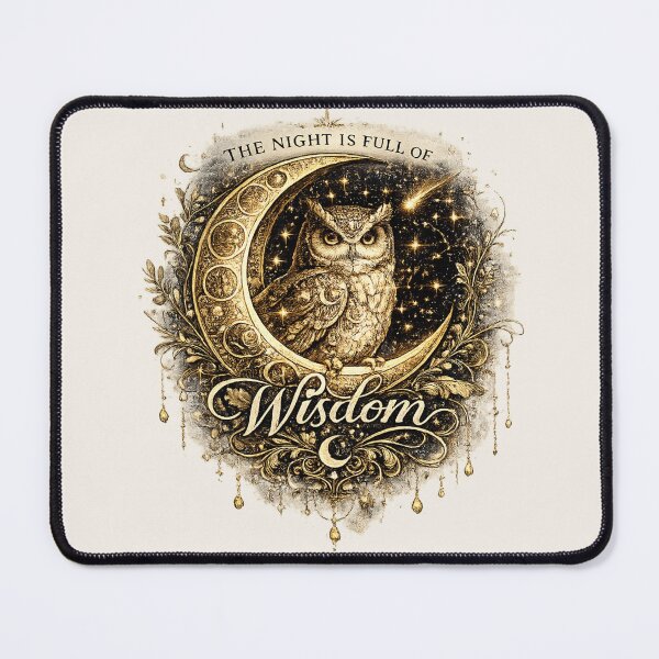 Item preview, The Night Is Full of Wisdom | Celestial Owl Moon Art designed and sold by 'VARI'.