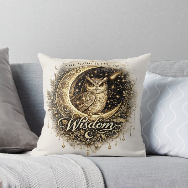 Item preview, The Night Is Full of Wisdom | Celestial Owl Moon Art designed and sold by 'VARI'.