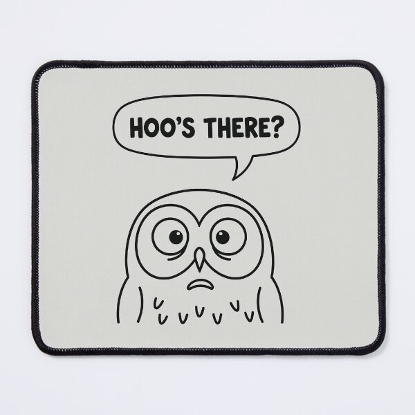 Item preview, Hoo's There - Funny Worried Owl Knock Knock Pun designed and sold by Amir Faysal.