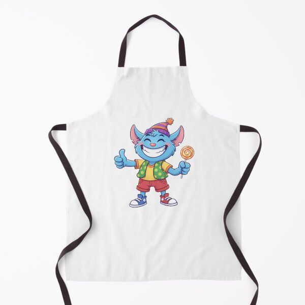 Item preview, Cute Blue Monster holding Lollipop Illustration designed and sold by BetweenForms.