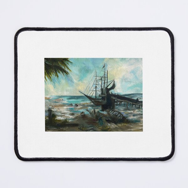 Item preview, Pirate ship painting  designed and sold by MillieJayArt.