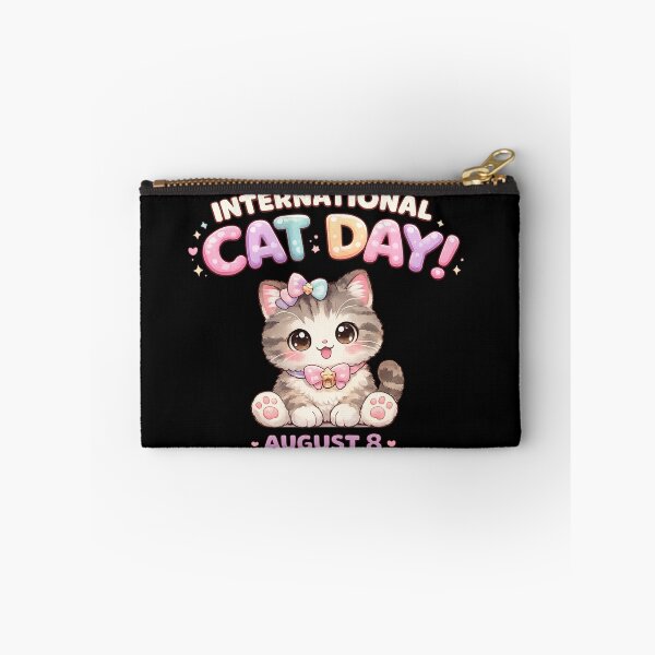 Item preview, International Cat Day August 8 Cute Kawaii Kitten Cat Lover Celebration Design designed and sold by MartBook.