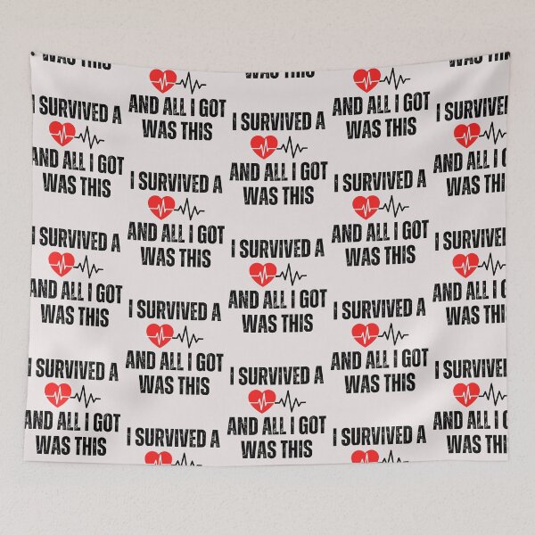 Item preview, Heart attack survivor   funny saying designed and sold by erozzz.