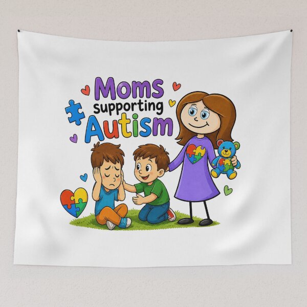 Item preview, Moms Supporting Autism designed and sold by Mother Daughter Drawings .