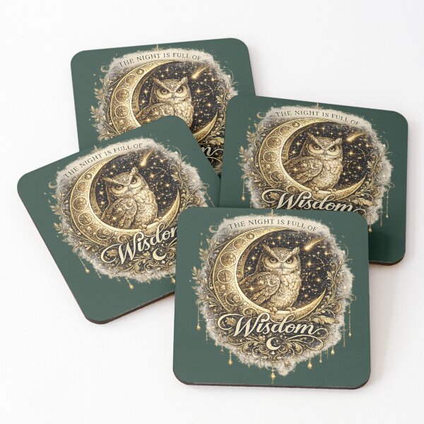 Item preview, The Night Is Full of Wisdom | Celestial Owl Moon Art designed and sold by 'VARI'.