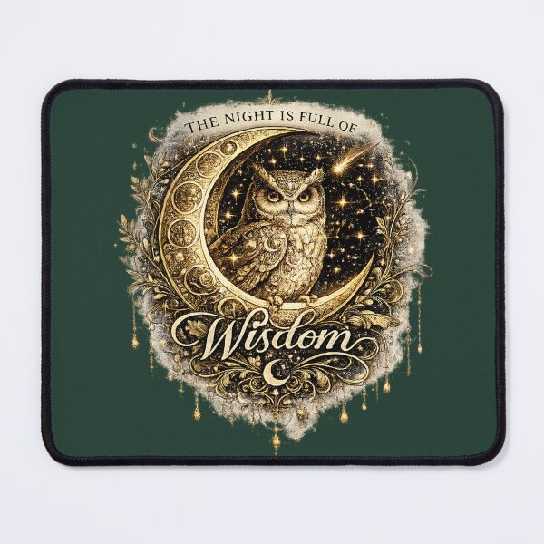 Item preview, The Night Is Full of Wisdom | Celestial Owl Moon Art designed and sold by 'VARI'.