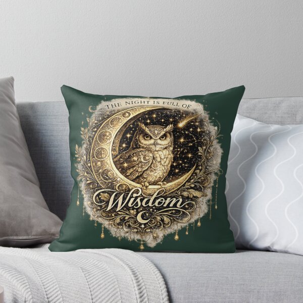 Item preview, The Night Is Full of Wisdom | Celestial Owl Moon Art designed and sold by 'VARI'.