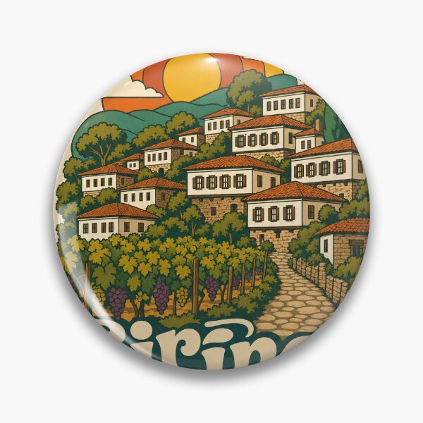 Item preview, Sirince Turkey Travel Souvenir - Retro Illustration designed and sold by VisualArtsOasis.