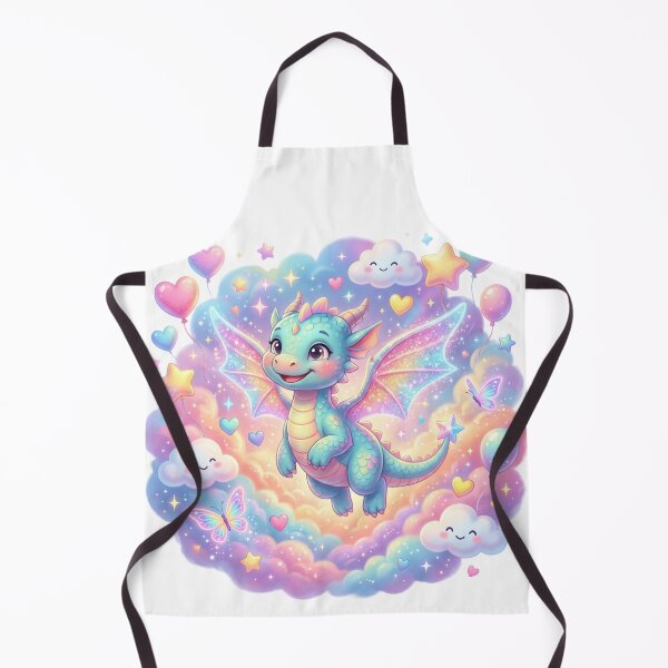 Item preview, Baby dragon flying through clouds designed and sold by kidoramagic.