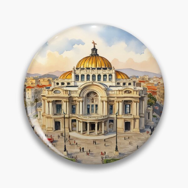 Item preview, Mexico City Watercolor Palacio de Bellas Artes designed and sold by Magnolia Valley Art.