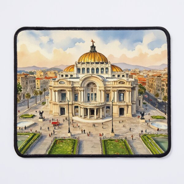 Item preview, Mexico City Watercolor Palacio de Bellas Artes designed and sold by Magnolia Valley Art.
