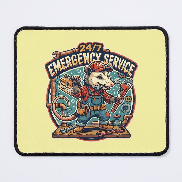 Item preview, Emergency service - Opossum as a plumber  designed and sold by ParadoxParadox.