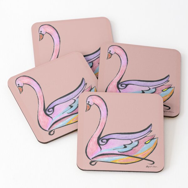 Item preview, Stylized Pink Swan designed and sold by Haxson37art.