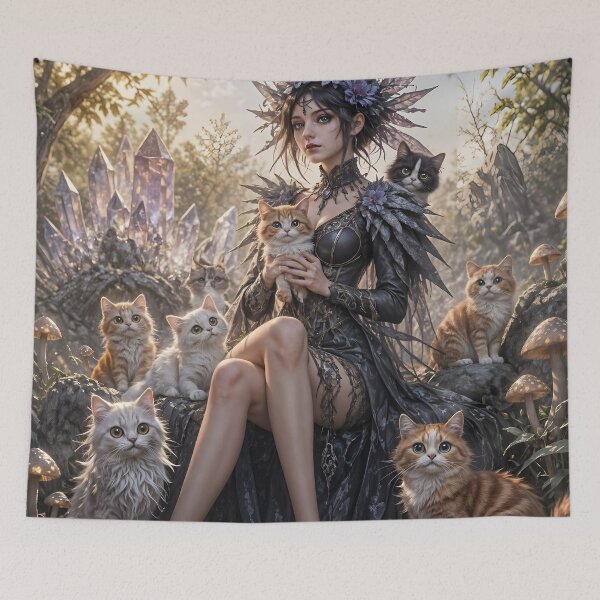 Item preview, Lady Etheria surrounded with Cats designed and sold by FrancoAsh.