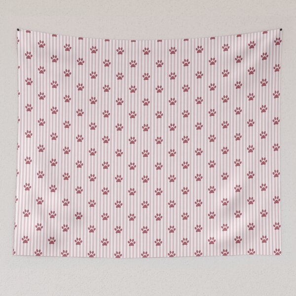 Item preview, Pink Paw Print Stripes | Preppy Dog Lover Gift | Cat Paw Puppy Footprint | Pet Lover Decor | Pet Owner Gift | Minimalist Pet Pattern | Girly Paw Stripes  designed and sold by VivaFy.