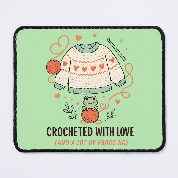 Item preview, Crocheted With Love Frogging Funny Crochet Gift Knitting designed and sold by Voxly.