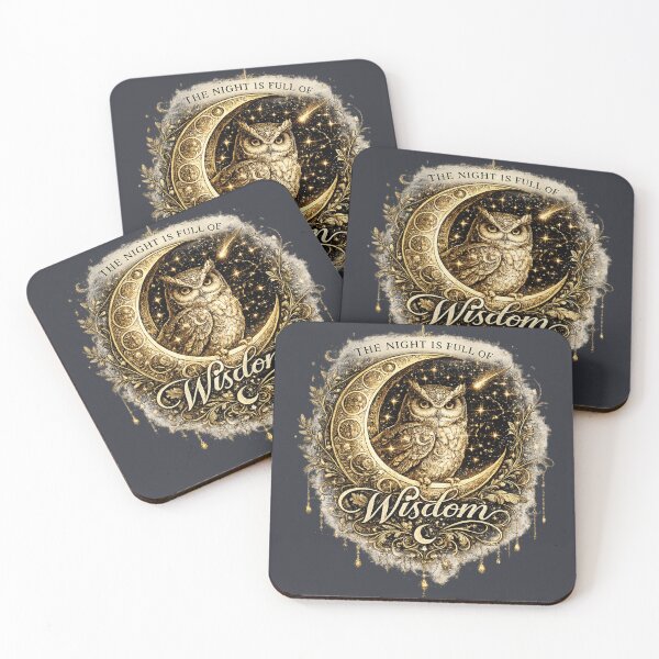 Item preview, The Night Is Full of Wisdom | Celestial Owl Moon Art designed and sold by 'VARI'.
