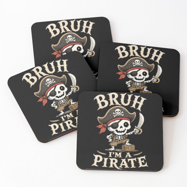 Item preview, Bruh I'M A Pirate Skeleton Captain Halloween Humor designed and sold by Arens ★★★★★.