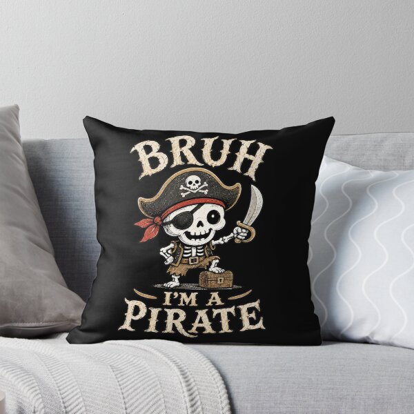 Item preview, Bruh I'M A Pirate Skeleton Captain Halloween Humor designed and sold by Arens ★★★★★.