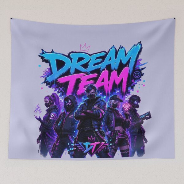 Item preview, DREAM TEAM Gaming Sticker | Neon Esports Squad Streetwear Design designed and sold by Stylestickers55.