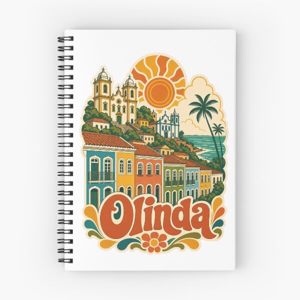 Item preview, Olinda Brazil Travel Souvenir - Retro Illustration designed and sold by VisualArtsOasis.