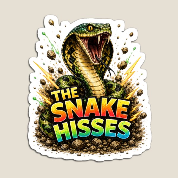 Item preview, The Snake Hisses – Bold Colorful Snake Illustration designed and sold by CMA Design Studio.