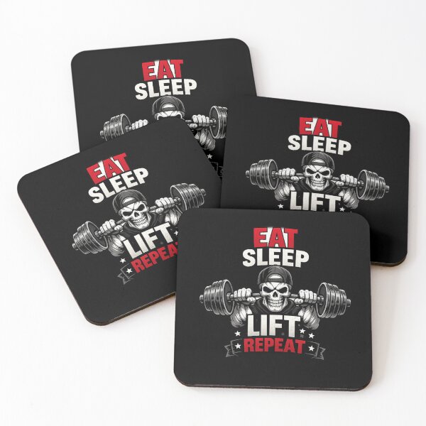 Item preview, Gym Shirt Eat Sleep Lift Repeat Skull Design | Bodybuilding Fitness Workout Graphic designed and sold by MimiSabu.