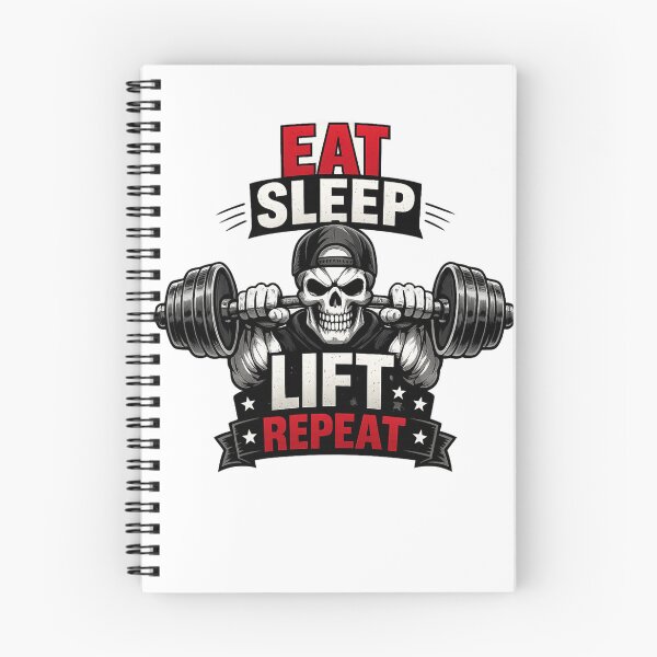 Item preview, Gym Shirt Eat Sleep Lift Repeat Skull Design | Bodybuilding Fitness Workout Graphic designed and sold by MimiSabu.