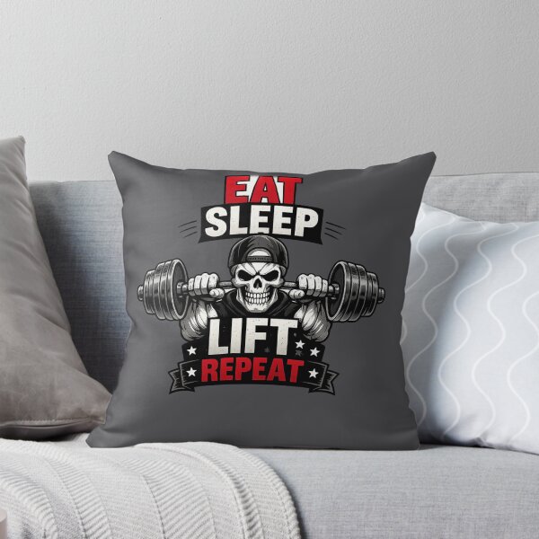Item preview, Gym Shirt Eat Sleep Lift Repeat Skull Design | Bodybuilding Fitness Workout Graphic designed and sold by MimiSabu.