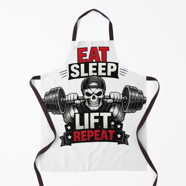 Item preview, Gym Shirt Eat Sleep Lift Repeat Skull Design | Bodybuilding Fitness Workout Graphic designed and sold by MimiSabu.