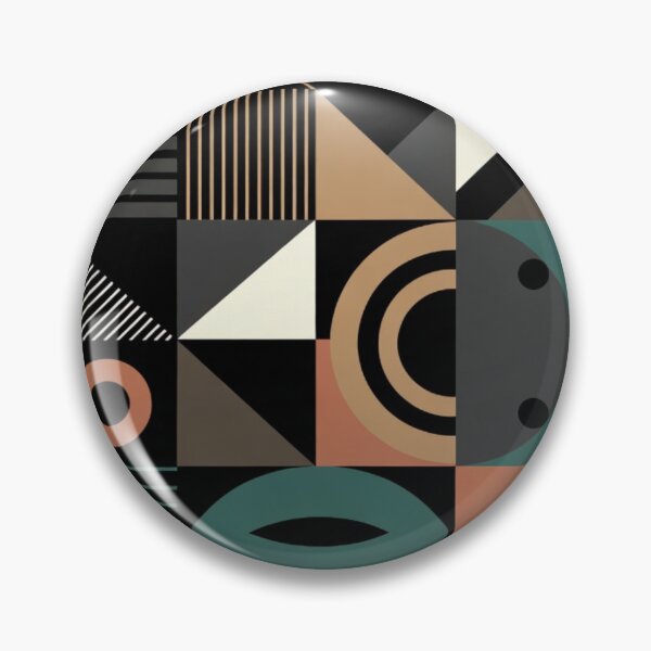 Item preview, Bauhaus Geometric Pattern Mid Century Modern Abstract designed and sold by KDesingArt.