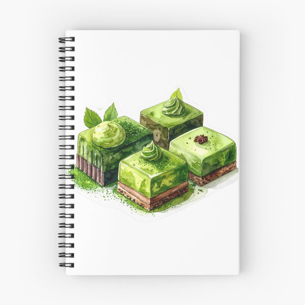Item preview, Japanese Matcha Cake Slice Watercolor Painting designed and sold by BetweenForms.
