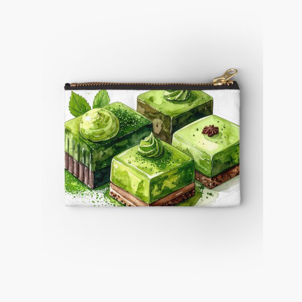 Item preview, Japanese Matcha Cake Slice Watercolor Painting designed and sold by BetweenForms.