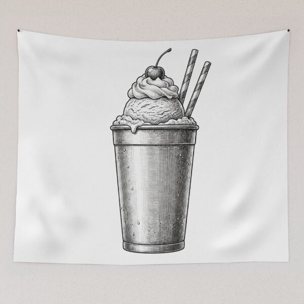 Item preview, Sundae - Realistic Black and White designed and sold by Minimalisticaly.