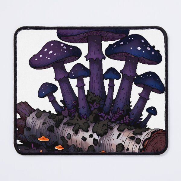 Item preview, Dark Mushroom Cluster on Log designed and sold by IllumeInk.