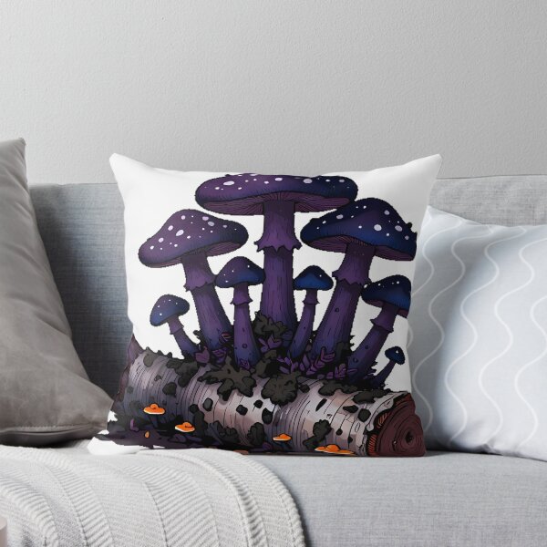 Item preview, Dark Mushroom Cluster on Log designed and sold by IllumeInk.